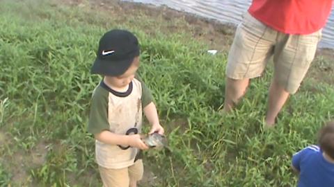 Tot Boy Freaks Out Over A Fish