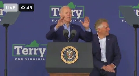 Sleepy Joe´s speech interrupted as someone from the crowd chanted “Stop Line 3, Stop Line 3”