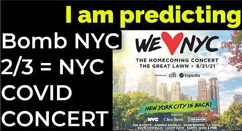 I am predicting: Dirty bomb in NYC on Feb 3 = NYC COVID CONCERT PROPHECY