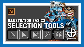 Selection Tools, Lasso, and Magic Wand Tool Tutorial | Illustrator Basics | Jeff Hobrath Art Studio