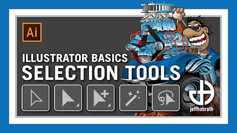 Selection Tools, Lasso, and Magic Wand Tool Tutorial | Illustrator Basics | Jeff Hobrath Art Studio