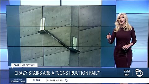 Fact or Fiction: 'Construction fail' image shows flight of stairs with no railing