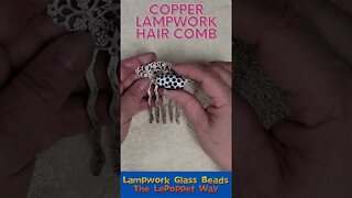 Lampwork Glass Bead and Copper Hair Comb