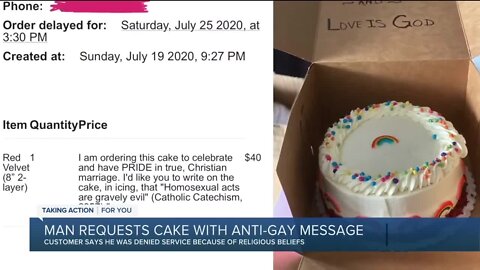 Man requests cake with anti-gay message