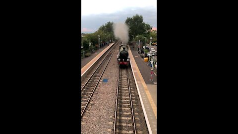 Bridge over steamy train