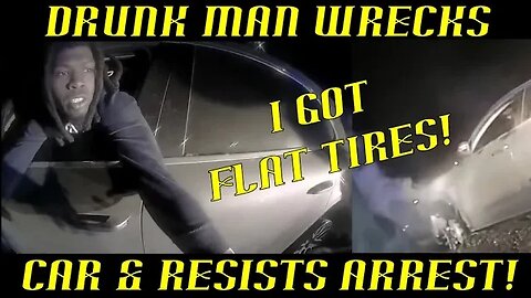 Motorist Driving Drunk Wrecks Porsche & Claims He Has Three Flat Tires!