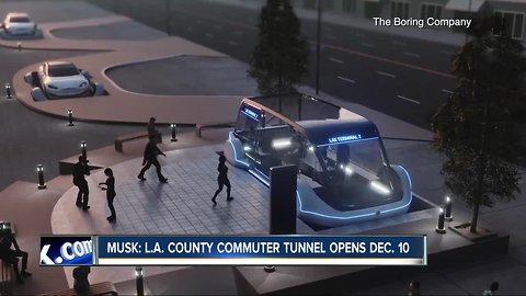 Elon Musk says LA commuter tunnel to open in December