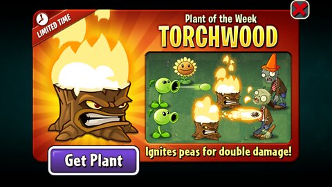 Plants vs Zombies 2 - Epic Quest - CORE Plant Showcase - Torchwood - July 2022