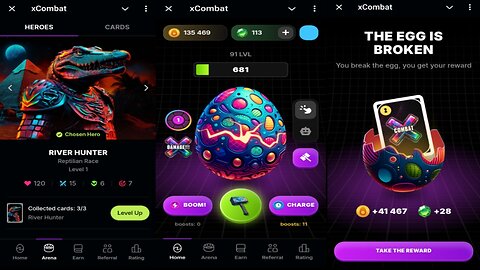 xCombat | Break Eggs With A Hammer And Earn Coins And Diamonds | New Telegram Crypto Mining Bot