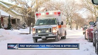 First responders take precautions to stay warm