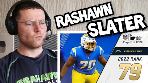 Rugby Player Reacts to RASHAWN SLATER (Los Angeles Chargers, OT) #79 NFL Top 100 Players in 2022