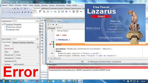 11- Como mostrar um Form Modal. Como Resolver e pesquisar por Erros na internet. Criar mais projetos