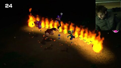 Mario Party Superstars Hot Rope Jump Minigame Featuring Waluigi VS Nintendo Characters