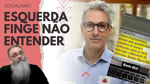 ZEMA compara ESQUERDISTAS com MUSSOLINI e estes MORDEM a ISCA COM VONTADE, alegando ser ELOGIO