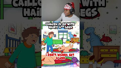 Caillou gets a JOB (video: AOK)#shorts #animation #funny #meme #kingk3rr #flashgitz #reaction