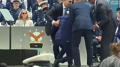 Joe Biden Takes A Slip And Fall At A US Navy Graduation