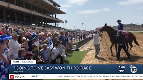 "Going to Vegas" wins third race on Del Mar Racing opening day