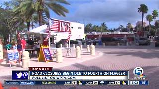 Downtown road closures begin Tuesday for '4th on Flagler'