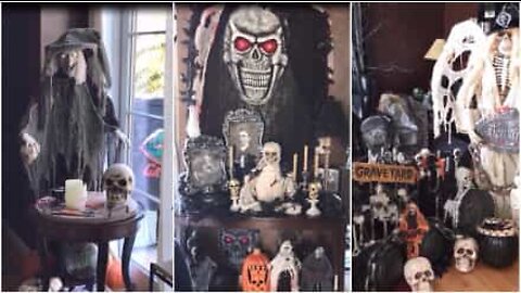 Família decora casa inteira para o Halloween