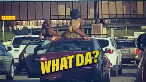 HIGHLIGHTS - Low Class Ladies Dance Like Strippers On Strip Of Highway