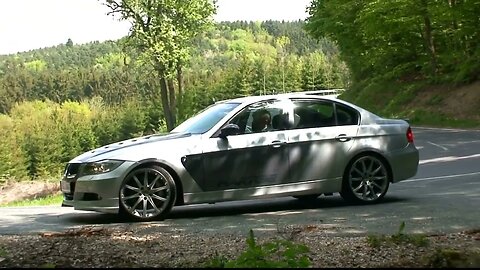 Brutal Hartge H50 V10 3-series V10 pushing hard on German Autobahn