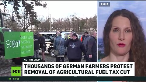 🇩🇪Huge German farmer protest against removal of agricultural fuel subsidy.