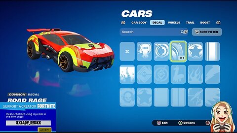 FREE | ROAD RAGE (Common Decal)-Fortnite