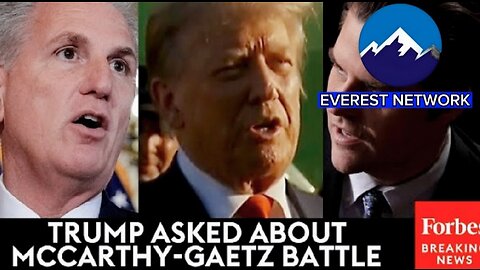 Trump Asked Point Blank If He Supports Matt Gaetz's Efforts To Remove Kevin McCarthy As Speaker