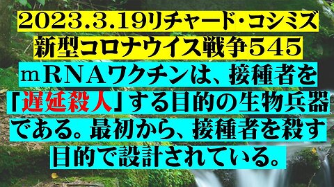 2023.03.19 リチャード・コシミズ新型コロナウイルス戦争５４５