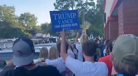 Kamala was met with “Trump!” chants as she arrived for her CNN interview in Georgia We’re so back