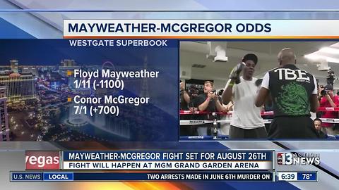 Mayweather, McGregor fight set for August 26