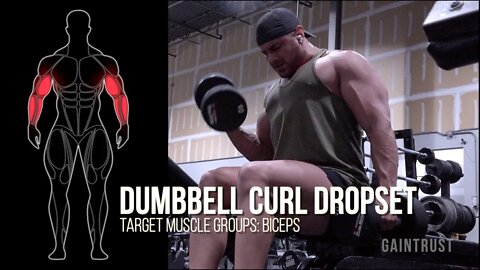 Dumbbell Curl Drop Set