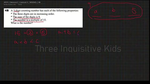 Math Olympiad for Elementary | 2019 | Division E | Contest 4 | MOEMS | 4B