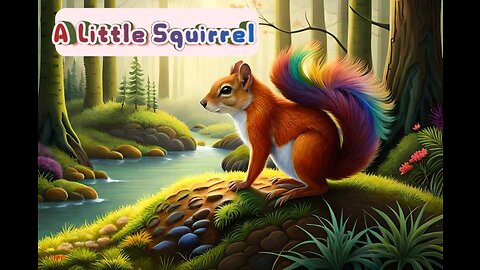 A little squirrel which has A beautiful tail and she is so beautiful.