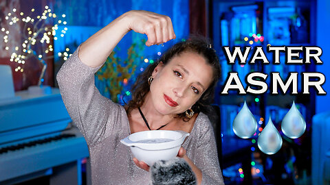 4K WATER ASMR 🌊 FALL ASLEEP QUICKLY to DROPLETS, affirmations, NONSENSE WHISPERING & BREATHING #best