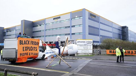 Activists Block Amazon Warehouses In Europe On Black Friday