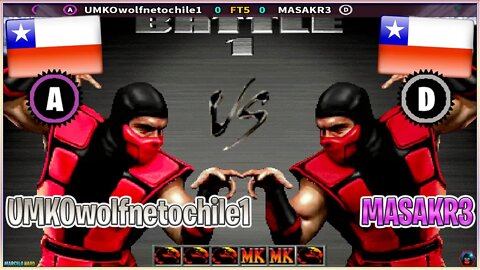 Ultimate Mortal Kombat 3 (UMKOwolfnetochile1 Vs. MASAKR3) [Chile Vs. Chile]