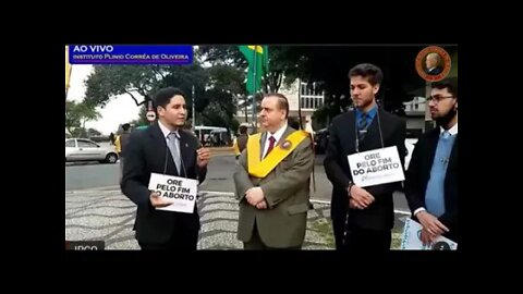 BANDEIRA MONARQUISTA INSTITUTO PLINIO CORREA DE OLIVEIRA NO COMBATE AO "abolrto" DEFESA DA FAMILIA