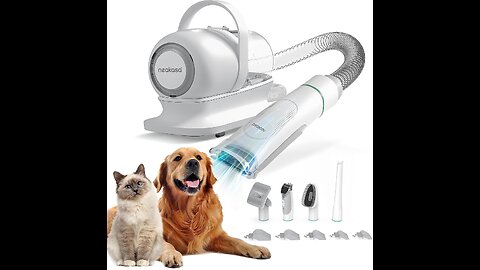 neabot P1 Pro Pet Grooming Kit & Vacuum Suction 99% Pet Hair.