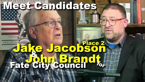 073: CANDIDATE FORUM- Fate City Council Place 2 RUNOFF