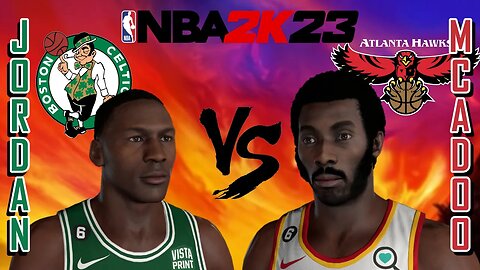 Jordan vs McAdoo - Celtics vs Hawks - MyLeague: All-Time Legends - Game 18 - #NBA2K23