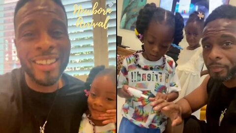 Actor Kel Mitchell's Daughter Wisdom Insist On Doing Daddy's Nails! 💅🏾