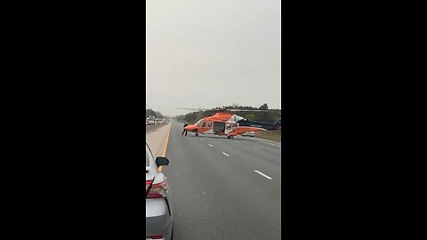 Driver Airlifted From Highway