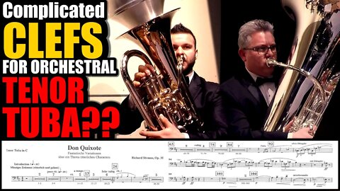 SUPER RARE TENOR TUBA PART with Awkward CLEFS for ORCHESTRAL EUPHONIUM!!! WAIT WHAT???