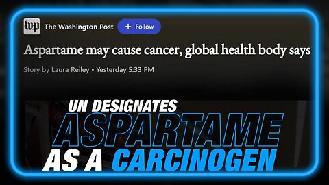 Alex Jones Right Again! UN Says Aspartame Can Kill You!