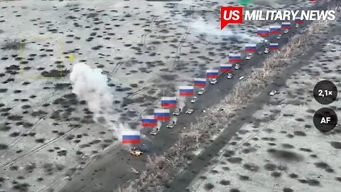 Horrifying Moments! How Ukrainian Drones Ambush and Annihilate Column of Russia Tanks