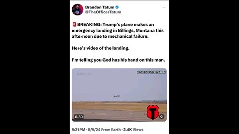 Trump's Plane makes an emergency landing in Billings Montana (See Description Box)