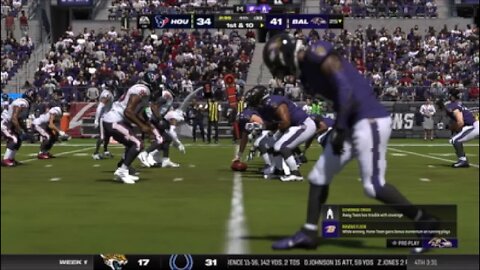 M24: Regular Season Game 1 4th Qtr Gameplay Texans @ Ravens PS5 4k60fps Performance Mode. #true2life