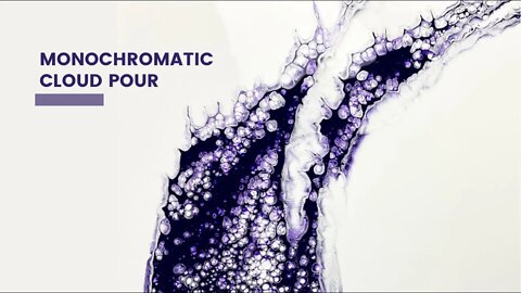 Monochromatic Cloud Pour - Simple Acrylic Pour Inspired by DwightPours