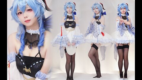 Beautiful Girls Dance cosplay Genshin Impact Ganyu